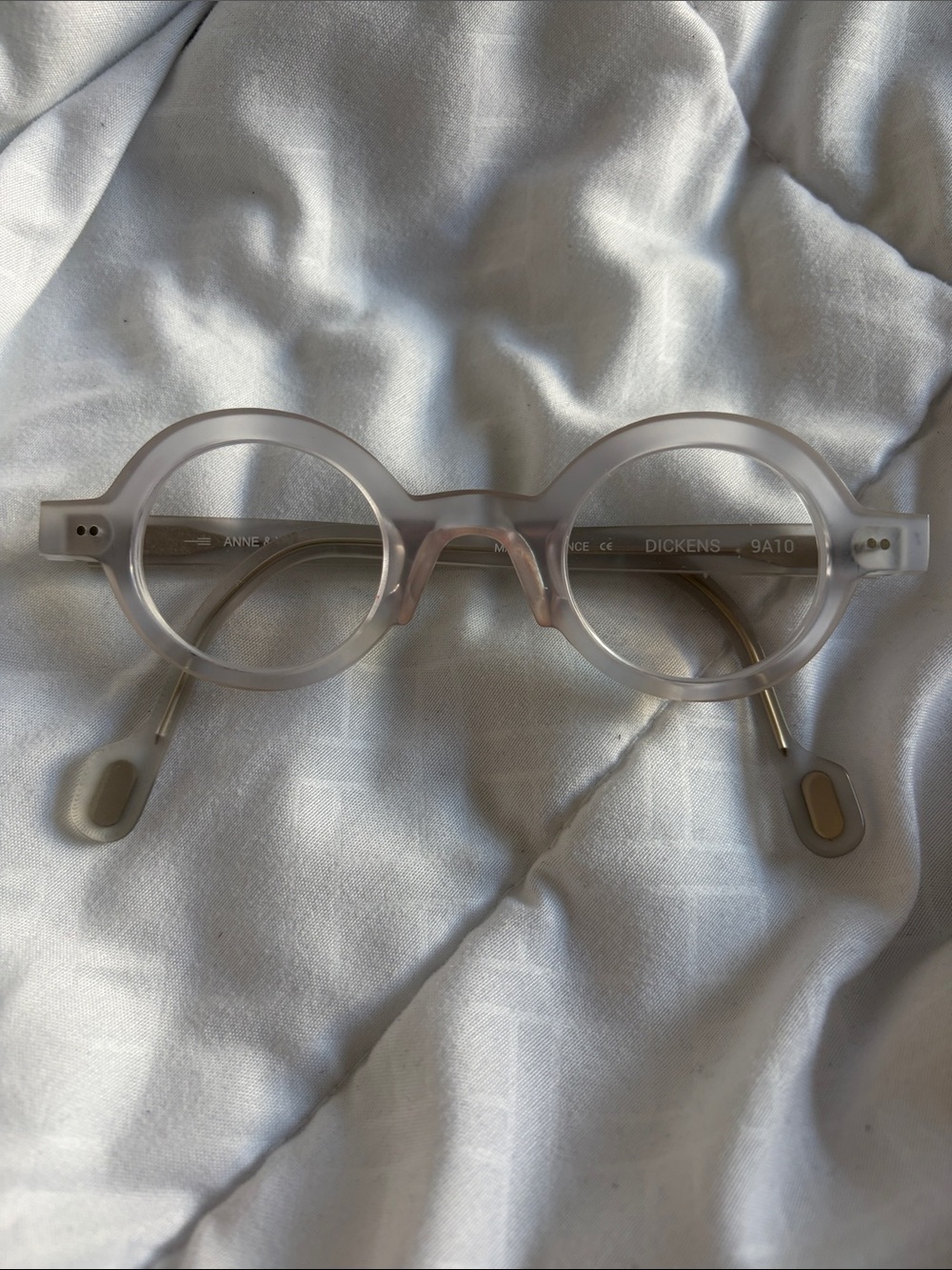Anne Klein Round Clear/Translucent Women's Reading Glasses